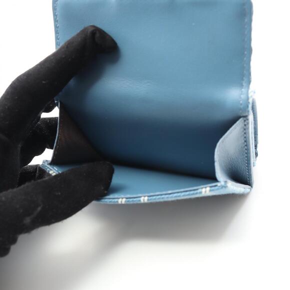 Fendi Baguette Zucca Tri fold Wallet Canvas Blue - Picture 5 of 6